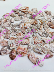 FAIJAN GEMS Pierres précieuses naturelles de haute qualité (Opale Jaspe Rosita) Cabochons toutes formes mélangées, tailles et poids personnalisables, certifiées par un tiers - Product Image 3