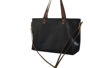Bolso Tote de Cuero Genuino Vintage Hecho a Mano, Color Sólido, con Cierre, para Mujer y Hombre, Gran Capacidad, Bolso de Hombro para Viaje LTB-0277 - Product Image 4