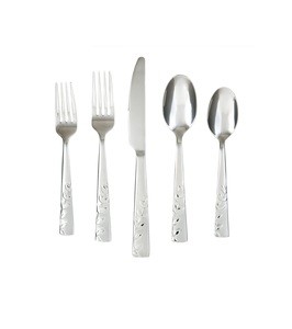 Ensemble de couverts modernes de luxe en acier inoxydable doré, finition miroir, couteau, cuillère, fourchette - Product Image 5