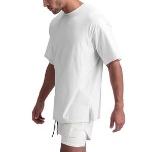 Nouveauté 2026 – T-shirts unisexes en coton 100 % de haute qualité, col rond, grande taille pour hommes, imprimés, épaules tombantes, taille unique – Vente en gros - Product Image 1