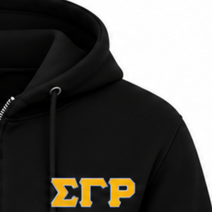 Sudadera con media cremallera negra para mujer Sigma Gamma Rho, con letras griegas, estilo universitario, personalizada, informal y a la moda para el campus - Product Image 4