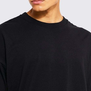 T-shirt surdimensionné lourd à manches courtes avec col rond 100% coton T-shirts pour hommes - Product Image 5
