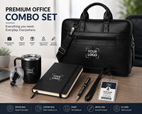 Ensemble cadeau d'entreprise haut de gamme personnalisé, sac fourre-tout en feutre blanc, tasse en acier inoxydable, carnet A5, stylo, logo personnalisé, cadeau de voyage durable pour le bureau
