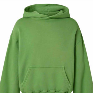 Sudadera con Capucha Extra Grande Verde para Hombre, Informal, de Color Sólido, con Bolsillo, Manga Larga, Forro Polar Transpirable, Ropa de Invierno - Product Image 3