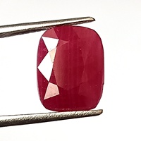 Rubis africain naturel rouge de 6,45 carats, taille coussin, facetté, pierre précieuse lâche certifiée Sapphire Gems International pour la fabrication de bijoux