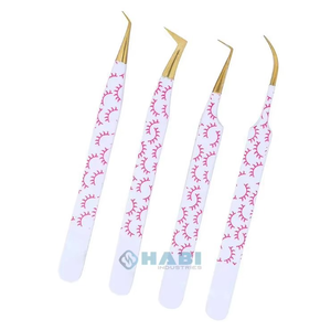 Kit de 5 pinces à épiler en acier inoxydable de 5,0 pouces, à pointes droites recouvertes de papier, antistatiques et durables pour la manucure - Product Image 2