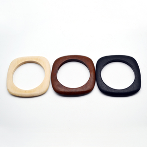 Pulsera de Madera Geométrica Cuadrada al por Mayor para Mujer, Accesorios de Moda Vintage Sencillos - Product Image 1