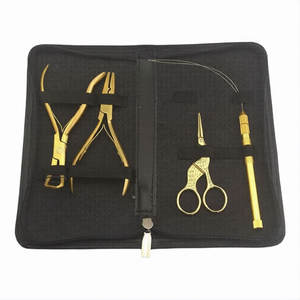 Kit de pinces professionnelles pour extensions capillaires – Pince à bandes adhésives Pro Press, pinces de sectionnement, ouvre-perles en acier inoxydable robuste - Product Image 6
