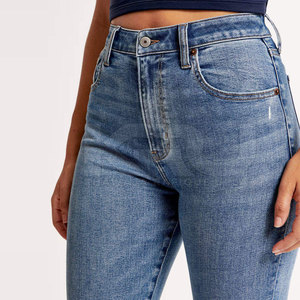 Pantalones Vaqueros Ajustados de Lona para Mujer, con Textura Suave, para un Estilo Urbano Invernal y una Apariencia Moderna - Product Image 6