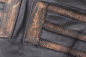 Veste d'hiver en cuir véritable de haute qualité pour homme avec col montant et logo frontal, imperméable et respirante, veste en cuir pour homme - Product Image 4
