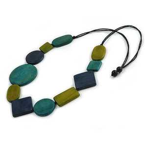 Collier pendentif en bois fait main, léger, bijoux en bois naturel, accessoire de mode, cadeau de mariage pour femme, septembre - Product Image 6
