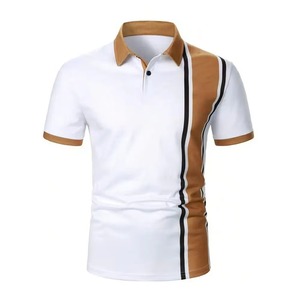 Polo de golf personnalisé de qualité supérieure 2026 pour hommes, blanc, en coton respirant, impression personnalisée, manches courtes - Product Image 1
