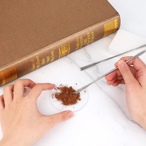 Juego de mini espátulas de laboratorio de acero inoxidable, 2 uds. |   Espátula de muestreo micro de doble punta cuadrada y redonda de 6.2 pulgadas - Product Image 5