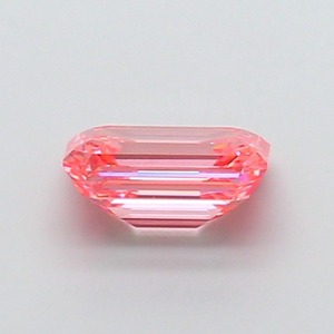 Diamant rose vif fantaisie taille émeraude de 2,10 carats, qualité VVS2, polissage excellent, cultivé en laboratoire, pierre non montée pour bijoux sur mesure - Product Image 3