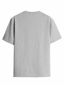 เสื้อยืดผู้ชายผ้าคอตตอนเจอร์ซีย์ 180 กรัม สำหรับฤดูร้อน ทรงหลวม สไตล์ลำลอง ปักลาย 3 มิติ รับปักโลโก้ ปักลาย 3 มิติ แบบ OEM สีพื้น - Product Image 5