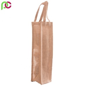 Sac à vin en toile de jute personnalisé avec cordon 100% sac cadeau réutilisable en jute naturelle pour mariage anniversaire fiançailles fête - Product Image 3