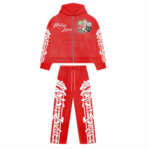 Ensemble de survêtement à capuche personnalisé brodé 100% coton, deux pièces, vêtements de sport, OEM, marque privée - Product Image 3