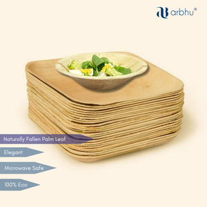 Plato desechable de hoja de palma, resistente, apto para microondas, de fibra natural, para catering y gestión profesional de eventos - Product Image 2