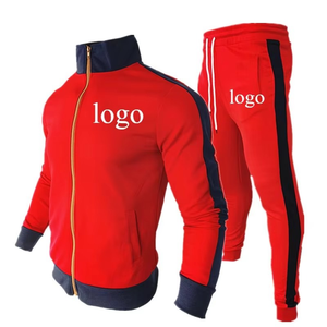 Custom Logo <b>Men</b>’s Zip Up Tracksuit <b>Set</b> Stand Collar Jacket Jogger Pants Sportswear Matching Two Piece <b>Sets</b> - Product Image 6