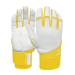 2026 New Arrival Outdoor Use Baseball Batting Gloves Best Grade <b>White</b> Pink Genuine Leather Non-Slip Custom Color & Sizes - Product Image 3