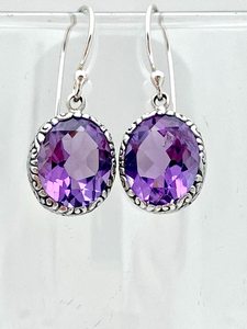 Pendientes Colgantes de Amatista Bali, Joyería Artesanal con Piedras Preciosas, Regalo Elegante para Mujer, Proveedor Mayorista - Product Image 3