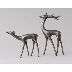 Esculturas de Renos Metálicas de Lujo al por Mayor, Figuras Decorativas Contemporáneas para el Hogar, Sala de Estar, Oficina, Hotel, Arte Decorativo de Interiores - Product Image 1
