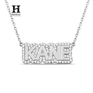 Custom Fine Jewelry Supplier - Personalized Diamond Nameplate Necklace, 14k/18k <b>Solid</b> <b>Gold</b> Customizable <b>Pendant</b> for Wholesale - Product Image 2