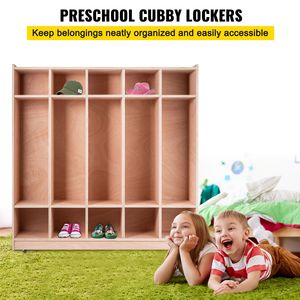 Armadietto appendiabiti per bambini con 5 ganci, 48x12x48 pollici, appendiabiti a 5 scomparti per riporre zaini - Product Image 2