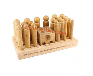 Juego de Punzones de Cúpula SUNTOOLS/STIPL Modelo 294W de Alta Calidad, 24 Piezas, de Madera con Bloque, Herramienta para Hacer Joyas, Precio al por Mayor - Product Image 2