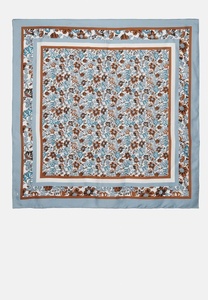 Écharpe en soie florale vintage pour femmes et filles, écharpe carrée de luxe rétro botanique pour la tête et le cou, impression numérique haute définition - Product Image 1
