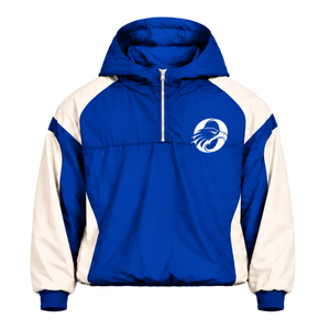 Veste coupe-vent légère à capuche bicolore bleu roi pour homme, avec fermeture éclair quart de tour, idéale pour les voyages, l'entraînement et les activités sportives en extérieur - Product Image 1