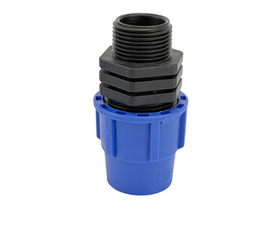 <b>Lock</b> Nut Coupling Drip Fitting for Irrigation NPT <b>Thread</b> Smooth Surface - Product Image 3