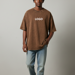 Camiseta de Hombre Estilo Retro Vintage, Tejido de Punto Sólido 100% Poliéster, Lavado Ácido, Estilo Hip Hop, Corte Regular, Personalizable - Product Image 4