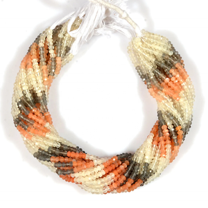 Perles de rondelle à facettes en pierre de lune naturelle multi 4mm pour la fabrication de bijoux - Product Image 5