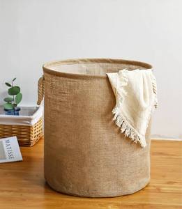 Stylish Jute <b>Basket</b> – Handmade Natural Fiber <b>Storage</b> <b>Basket</b> for Modern and Rustic Interior Decoration - Product Image 6
