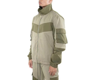 Windbreaker Hooded Plus Size Solid Nylon <b>Tracksuit</b> Men OEM Custom Logo Waterproof Jacket Pants Sportswear Streetwear Casual - Product Image 3
