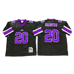 Maillots de football américain de qualité supérieure, vente en gros, nouveau style, design personnalisé, équipes des Lions # 20 maillots à manches courtes - Product Image 1