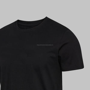 T-shirts en coton épais pour hommes, grande taille, personnalisables avec logo, écologiques, respirants, 180g, style streetwear, coupe classique, vente en gros - Product Image 2