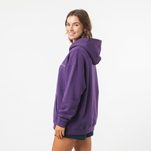 Sudadera con Capucha Oversize de Algodón y Forro Polar para Mujer, Color Liso Personalizable, Gruesa, Informal, con Bolsillo - Product Image 6