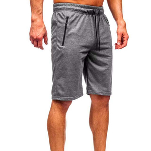 Shorts de sport décontractés pour hommes grandes tailles, séchage rapide, respirants, taille haute, avec cordon de serrage et poche zippée, pour la course et le jogging - Product Image 2