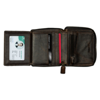 Pasokan Langsung Pabrik Dompet Kulit Asli Gaya Vintage dengan Penutup Terbuka untuk Wanita, Tampilan Elegan, Ringan, Praktis, dan Berkapasitas Penyimpanan