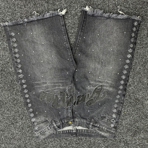 Shorts amples pour hommes en polyester/coton, respirants, style urbain, taille élastique, brodés, taille mi-haute, effet délavé soleil, tendance estivale - Product Image 5