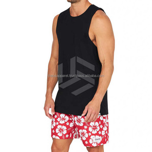 Wholesale Men Sports Tank Top Custom Muscle Fitness Custom Print Vest Men's Black Tank Top 2025 Men's Sleeveless Striped TankTop - Product Image 1