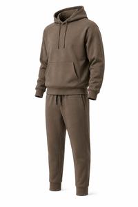 Custom Solid Blank Fleece Winter <b>Lightweight</b> Breathable <b>Hoodie</b> Tracksuit Men Pullover Hooded Sweat Suit Jogger Set Casual - Product Image 2