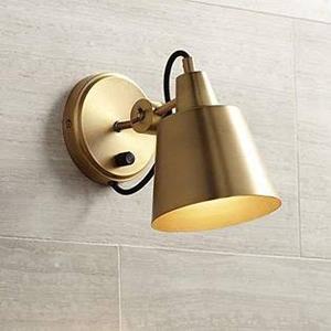 Antique Brass the METAL WAVE Contemporary Geometric <b>Wall</b> Lamp Easy-to-Install Durable Metal Material <b>Bedside</b> <b>Lighting</b> - Product Image 6