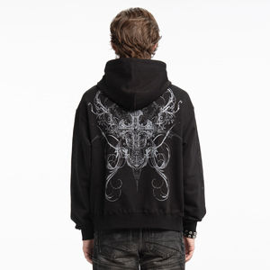 Sweat à capuche moderne pour homme avec strass, 100 % coton, tissu doux et durable pour l'hiver, design scintillant, parfait pour le streetwear et les événements nocturnes - Product Image 2