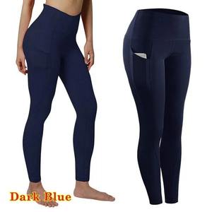 Women's High Waist Elastic Gym Compression Tights Seamless Yoga <b>Leggings</b> Tummy Control Ruched Booty <b>Pocket</b> Taller Ankles-Workout - Product Image 6
