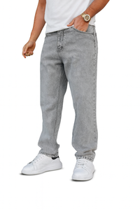 Jean slim vintage pour homme, coupe droite, en denim, décontracté, extensible, coloré, taille mi-haute, éco-responsable, adouci, mode streetwear - Product Image 4