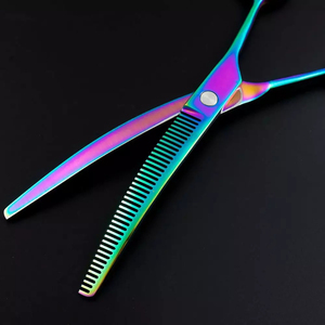 Tijeras de Entresacar de Colores Arcoíris para Peluquería, Tijeras de Entresacar Profesionales de Alta Calidad con Logotipo Personalizado - Product Image 2