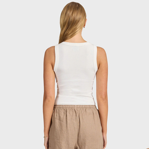 Solid Basic Streetwear Casual Custom Crop <b>Top</b> for Women Cotton Ribbed Summer Sleeveless Women's tank <b>Tops</b> - Product Image 4